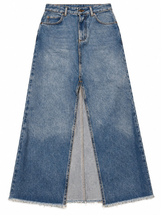 Pilcro Madi Front-Slit Denim Maxi Skirt – Size 0 Petite