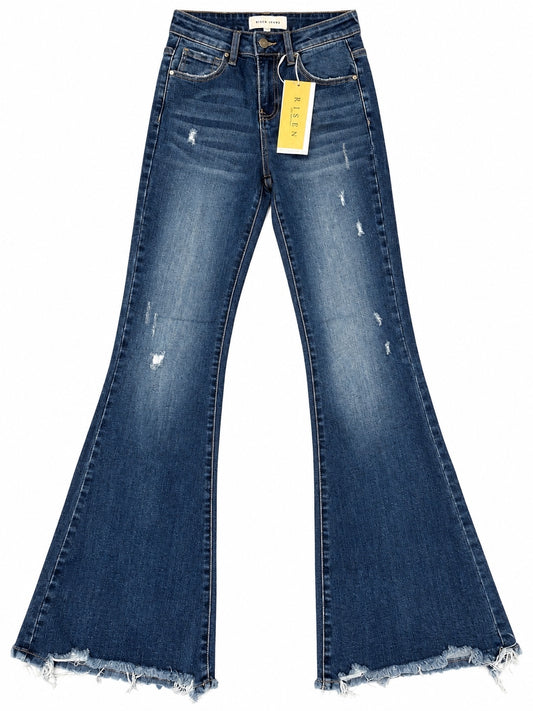 RISEN Dark Wash Flare Jeans – Size 0/24