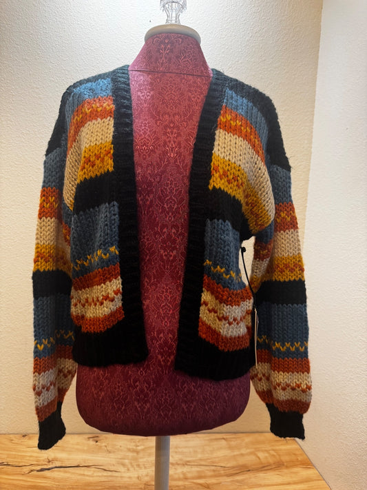 Rock & Roll Denim Rust Open Knit Cardigan – Women’s Small